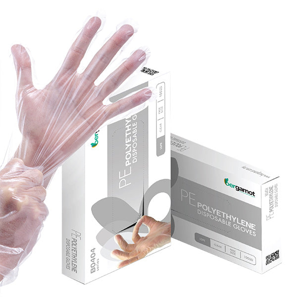 LDPE Disposable Gloves Powder Free Latex Free 100pcs