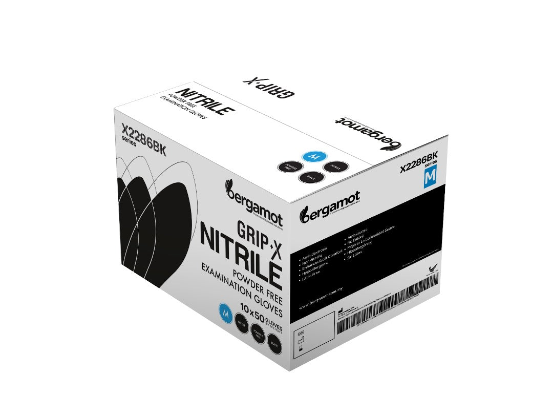 Black Diamond Textured Nitrile Powder Free Gloves (Carton) 500pcs