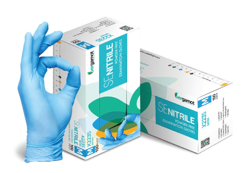 Durable blue nitrile gloves designed for optimal protection and comfort during food handling, medical tasks, and cleaning. Latex-free and textured for secure grip and versatility
