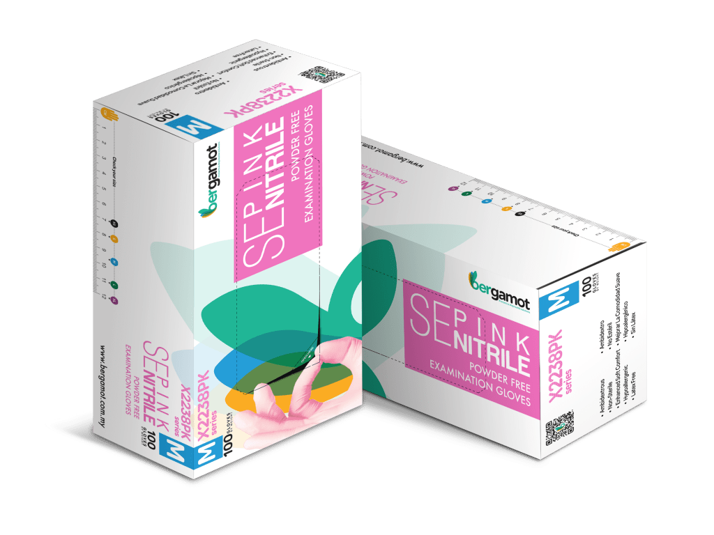 Bubble Pink Nitrile Gloves 100pcs - Nitrile Glove - Hygiene Hub
