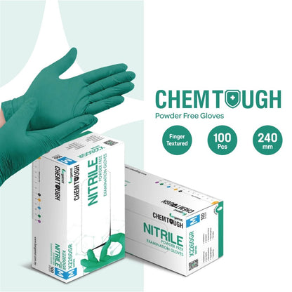 ChemTough Green - Chemo Tested Lab Nitrile Gloves - Nitrile Glove - Hygiene Hub