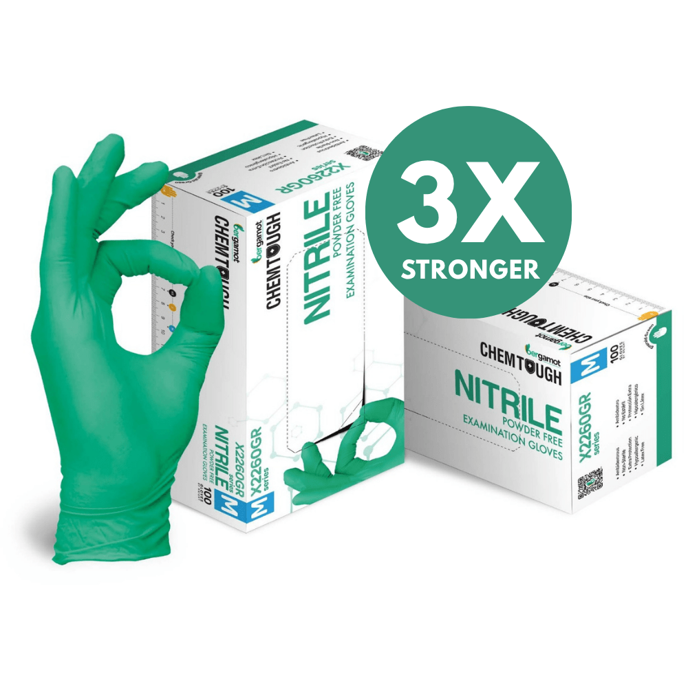ChemTough Green - Chemo Tested Lab Nitrile Gloves - Nitrile Glove - Hygiene Hub