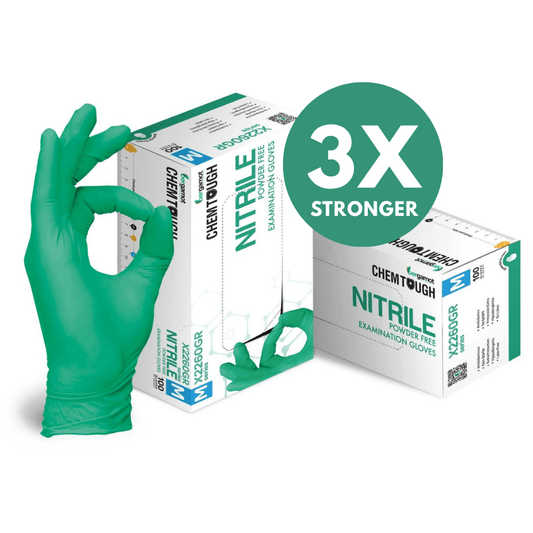 ChemTough Green - Chemo Tested Lab Nitrile Gloves - Nitrile Glove - Hygiene Hub