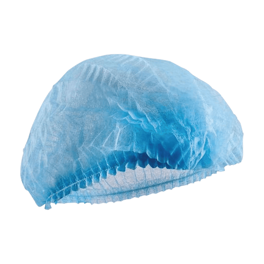 Disposable Blue Hair Nets Mob Cap Double Elastic Hair Cover Sized 21" 14gsm 100pcs - Mob Cap - Hygiene Hub