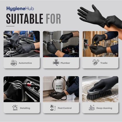 HR Heavy Duty Palm-Textured Nitrile Gloves - Nitrile Glove - Hygiene Hub