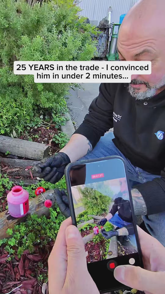 Grip-X gloves worn by a plumber