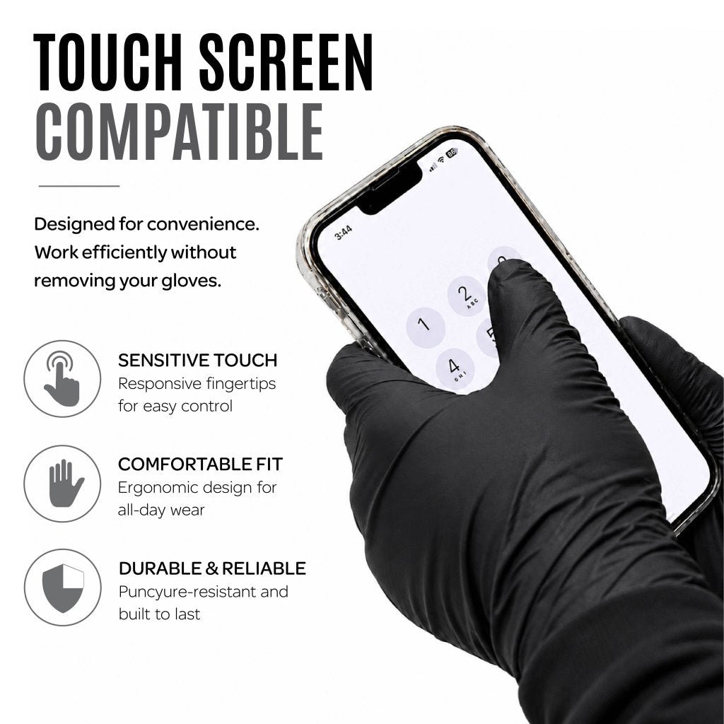 SE Premium Black Nitrile Powder Free Gloves - Nitrile Glove - Hygiene Hub