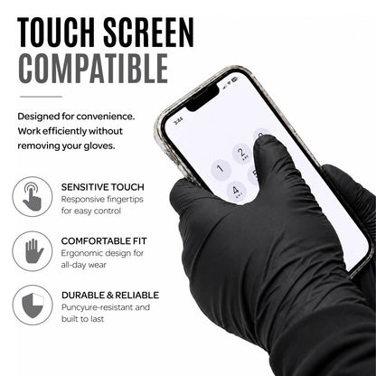 SE Premium Black Nitrile Powder Free Gloves - Nitrile Glove - Hygiene Hub