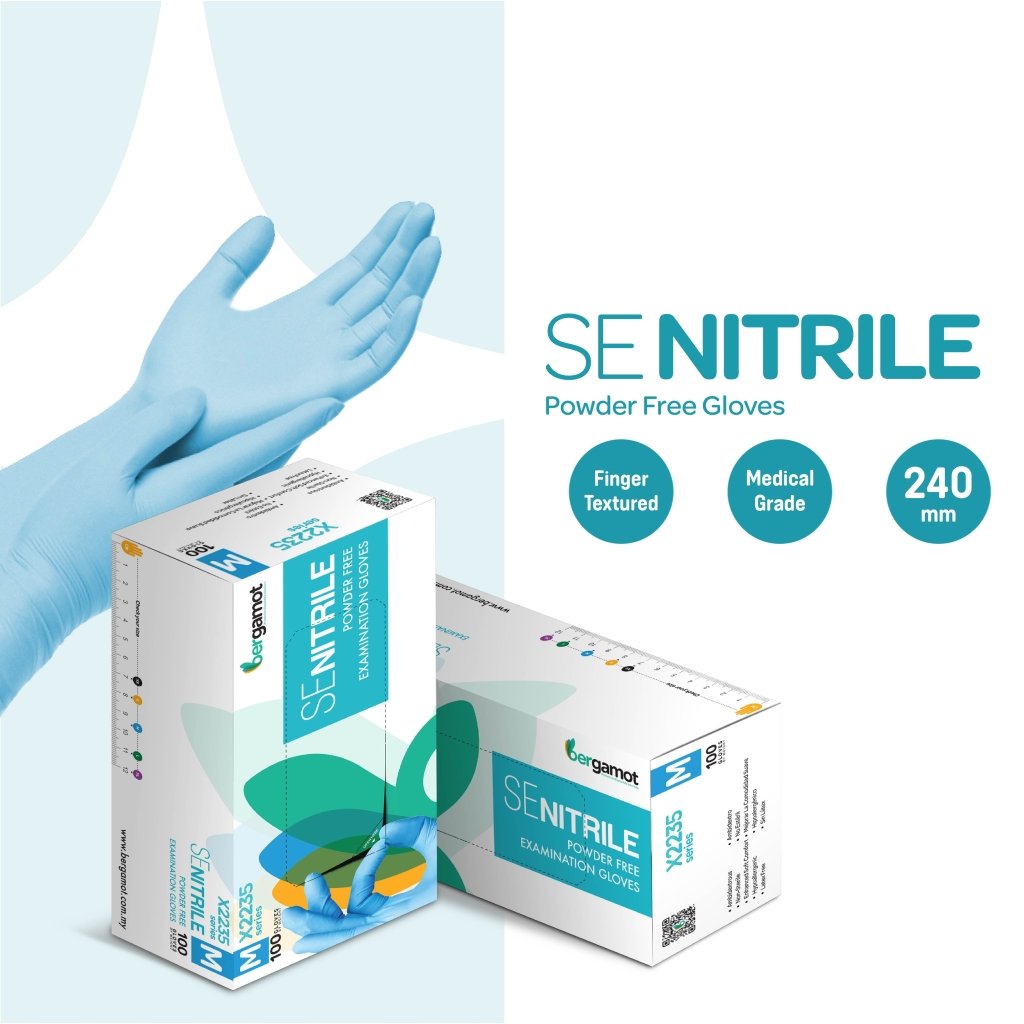 SE Premium Blue Nitrile Powder Free Gloves - Nitrile Glove - Hygiene Hub
