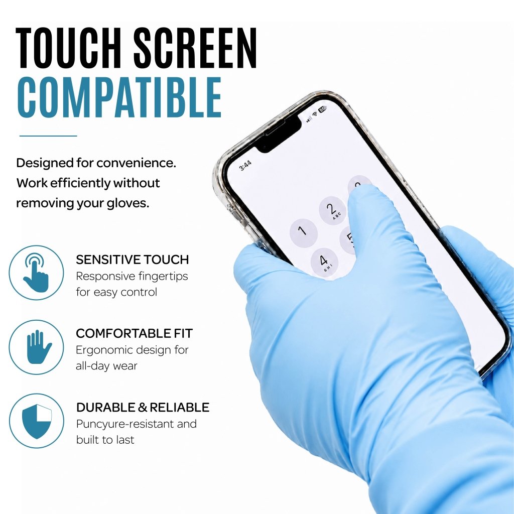SE Premium Blue Nitrile Powder Free Gloves - Nitrile Glove - Hygiene Hub
