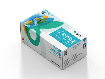 X2235 Blue Nitrile Powder Free Examination Gloves 100pcs - Nitrile Glove - Hygiene Hub