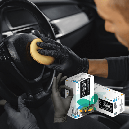X2235BK Black Nitrile Powder Free Examination Gloves 100pcs - Nitrile Glove - Hygiene Hub