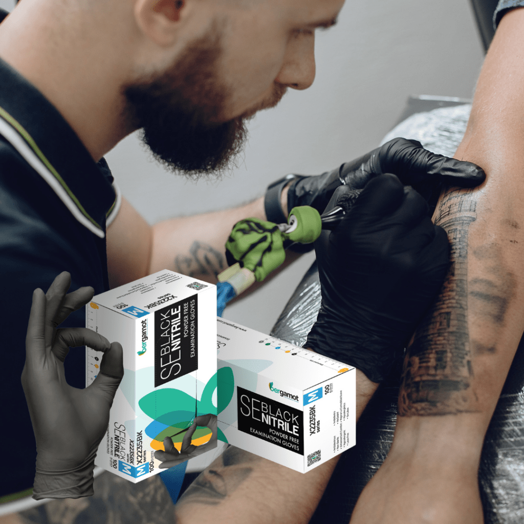 X2235BK Black Nitrile Powder Free Examination Gloves 100pcs - Nitrile Glove - Hygiene Hub
